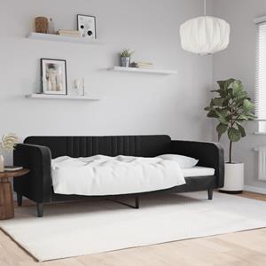 VidaXL Slaapbank 100x200 cm fluweel zwart