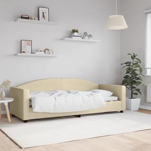 VidaXL Slaapbank 80x200 cm stof crèmekleurig