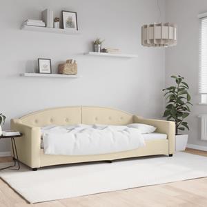 VidaXL Slaapbank 90x200 cm stof crèmekleurig