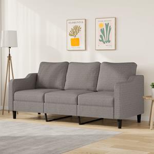 VidaXL Driezitsbank 180 cm stof taupe