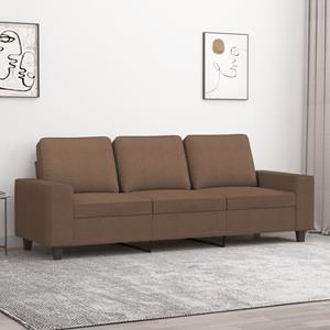 VidaXL Driezitsbank 180 cm stof bruin