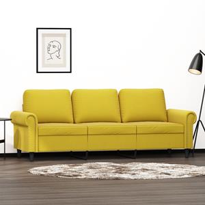 VidaXL Driezitsbank 180 cm fluweel geel