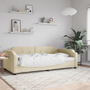 VidaXL Slaapbank 80x200 cm stof crèmekleurig
