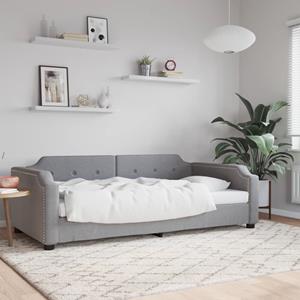 VidaXL Slaapbank 90x190 cm stof lichtgrijs