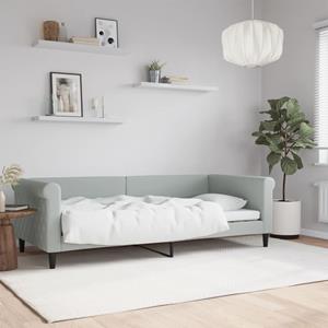 VidaXL Slaapbank 90x200 cm fluweel lichtgrijs