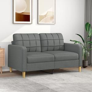VidaXL Tweezitsbank 140 cm stof donkergrijs