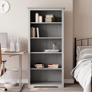 VidaXL Boekenkast 5-laags BODO 80x38x180 cm massief grenenhout grijs