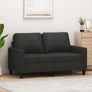 VidaXL Tweezitsbank 120 cm stof zwart