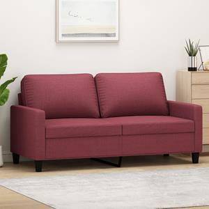 VidaXL Tweezitsbank 140 cm stof wijnrood