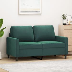 VidaXL Tweezitsbank 120 cm fluweel donkergroen