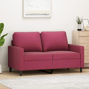 VidaXL Tweezitsbank 120 cm fluweel wijnrood