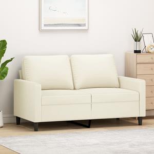 VidaXL Tweezitsbank 120 cm fluweel crèmekleurig