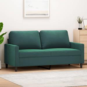 VidaXL Tweezitsbank 140 cm fluweel donkergroen