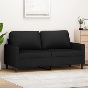 VidaXL Tweezitsbank 140 cm fluweel zwart