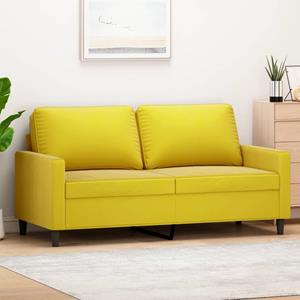 VidaXL Tweezitsbank 140 cm fluweel geel