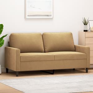VidaXL Tweezitsbank 140 cm stof bruin