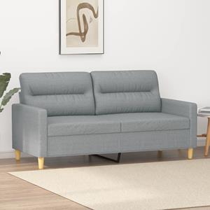 VidaXL Tweezitsbank 140 cm stof lichtgrijs