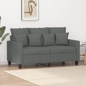 VidaXL Tweezitsbank 120 cm stof donkergrijs