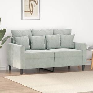 VidaXL Tweezitsbank 120 cm fluweel lichtgrijs