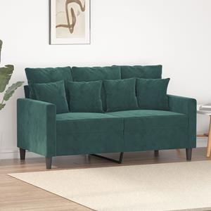 VidaXL Tweezitsbank 120 cm fluweel donkergroen