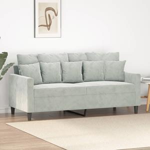 VidaXL Tweezitsbank 140 cm fluweel lichtgrijs