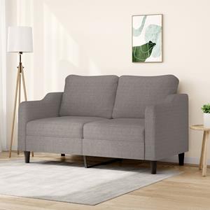VidaXL Tweezitsbank 140 cm stof taupe