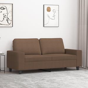 VidaXL Tweezitsbank 140 cm stof bruin
