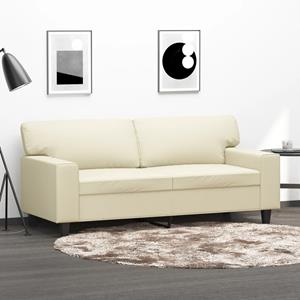 VidaXL Tweezitsbank 140 cm kunstleer crèmekleurig