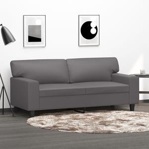 VidaXL Tweezitsbank 140 cm kunstleer grijs