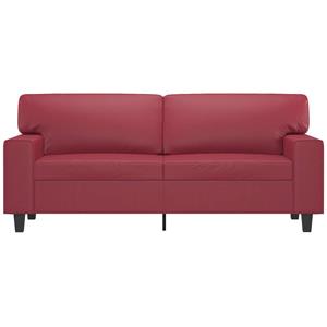 vidaXL Tweezitsbank 140 cm kunstleer wijnrood