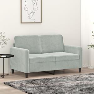 VidaXL Tweezitsbank 120 cm fluweel lichtgrijs