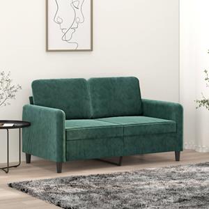 VidaXL Tweezitsbank 120 cm fluweel donkergroen