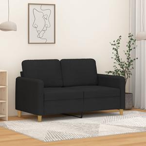 VidaXL Tweezitsbank 120 cm stof zwart