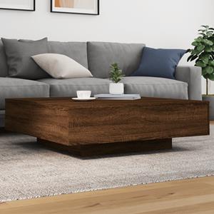 VidaXL Salontafel met LED-verlichting 100x100x31 cm bruineikenkleurig