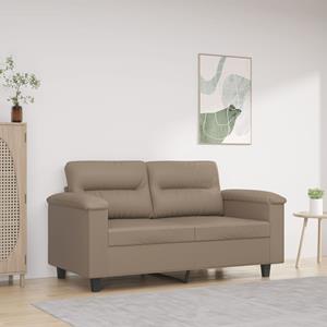 VidaXL Tweezitsbank 120 cm kunstleer cappuccinokleurig