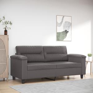 VidaXL Tweezitsbank 140 cm kunstleer grijs