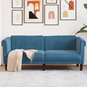 VidaXL 2-zitsbank fluweel blauw