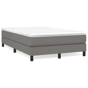 VidaXL Boxspring met matras stof donkergrijs 120x190 cm