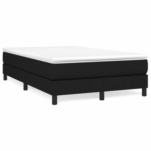 VidaXL Boxspring met matras stof zwart 120x190 cm