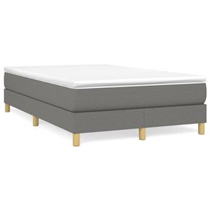 VidaXL Boxspring met matras stof donkergrijs 120x190 cm