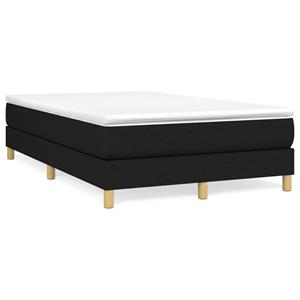 VidaXL Boxspring met matras stof zwart 120x190 cm