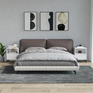 VidaXL Nachtkastjes 2 st 40x35x50 cm wit 8720287226055