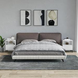 VidaXL Nachtkastjes 2 st 40x35x50 cm hoogglans wit 8720287226093