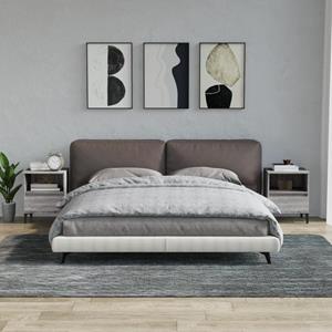 VidaXL Nachtkastjes 2 st 40x35x50 cm grijs sonoma eikenkleurig 8720287226178
