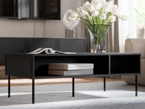 Mobistoxx Rechthoekige salontafel GUDRUN 110 cm zwart