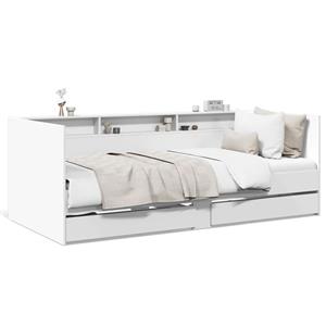 VidaXL Slaapbank met lades 90x190 cm bewerkt hout wit