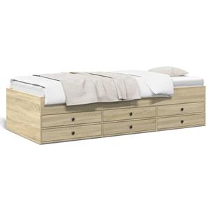 VidaXL Slaapbank met lades 90x200 cm bewerkt hout sonoma eikenkleurig