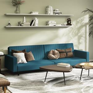 VidaXL Slaapbank 2-zits fluweel blauw