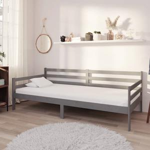 VidaXL Slaapbank massief grenenhout grijs 90x200 cm