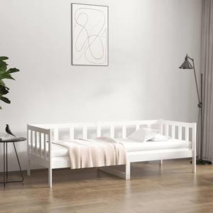 VidaXL Slaapbank 90x190 cm massief grenenhout wit
